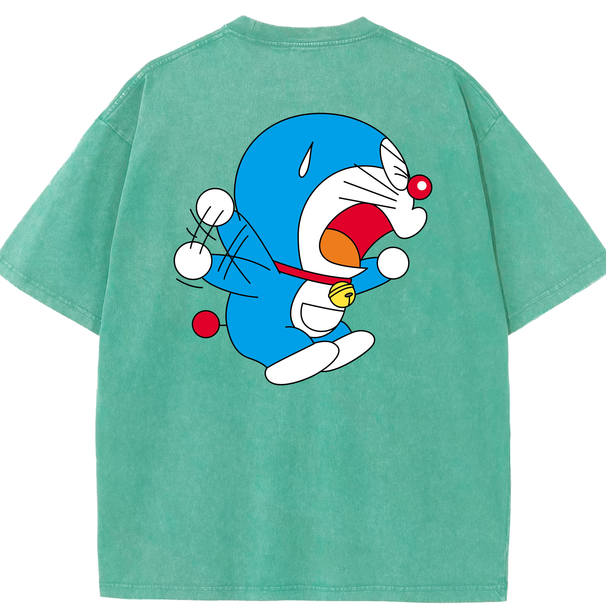 （画像用） ドラえもん Doraemon 綿100% ヴィンテージ風 半袖Tシャツ（背面プリント）